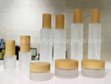 Frost Glass Liquid Cosmetic Bottles And Face Cream Jars
